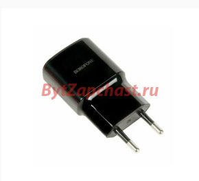 Блок питания сетевой 1 USB Borofone BA48A, Orion, 2100mA, пластик, цвет: чёрный (1/44/176)